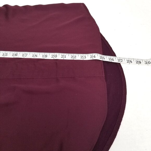 Fortune and Ivy Blouse M Wine Burgundy Zip Front 3/4 Sleeves Stretch - Picture 9 of 9
